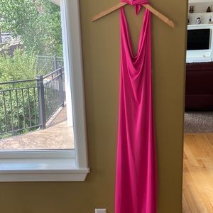 NWT SINCERELY JULES HOT PINK BACKLESS MAXI DRESS